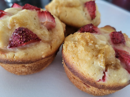 Gluten Free Ricotta Banana Split Muffins